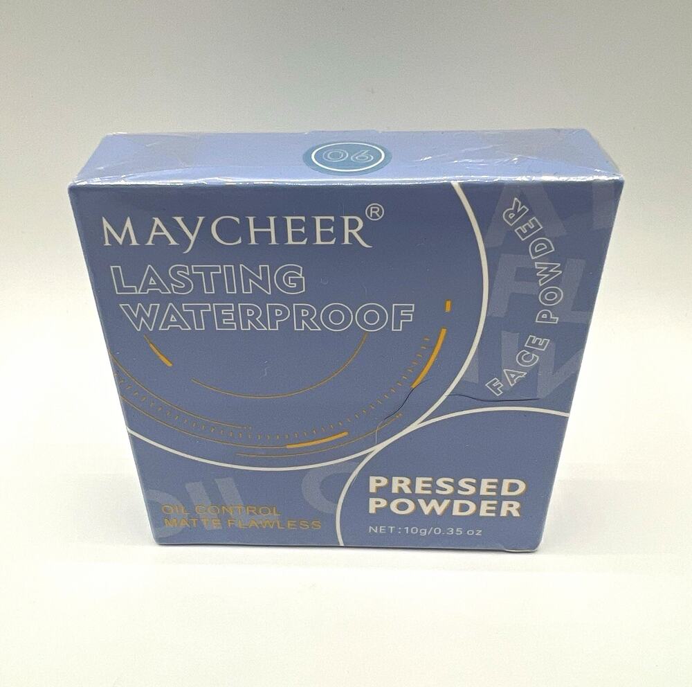 MAYCHEER Lasting Waterproof Pressed Powder Oil Control Matte Shade 06 0.35oz